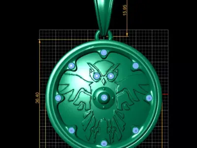 Bird pendant  3D printable model   3D print model