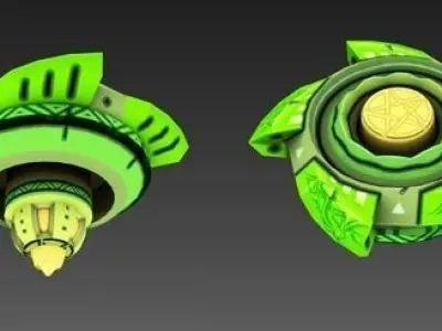 Cartoon Spin Low-poly 3D model