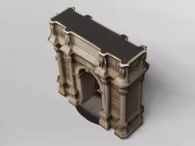 Ancient Triumphal Arch  Detailed 3D Monument Model 3D model