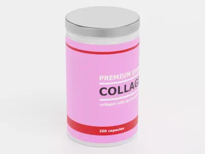 Collagen - Product Concept Packaging Low-poly 3D model