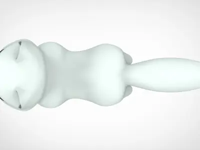 Arctic Fox Low-poly 3D model