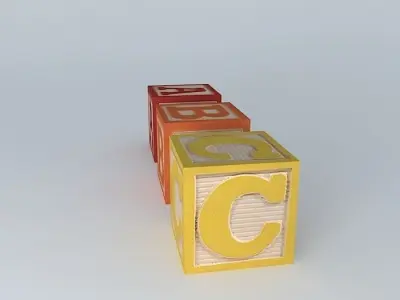 ABC Cubes Free 3D model
