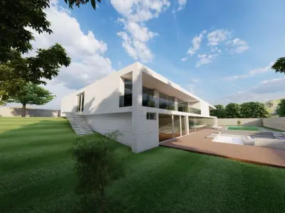 Casa Scene-villa-modern house 3D model