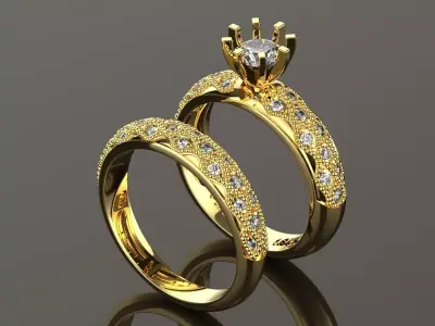 solitaire set ring 3D print model