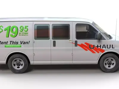U-haul van Low-poly 3D model