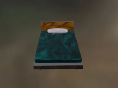 Luxury Bed V2  Free low-poly 3D model