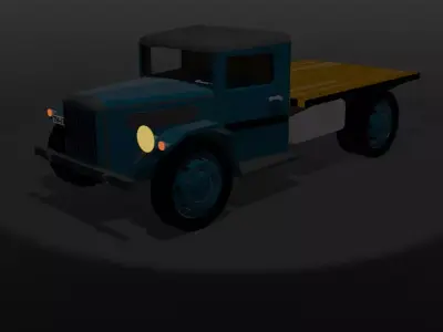 Truck flatbed 30s 3D model