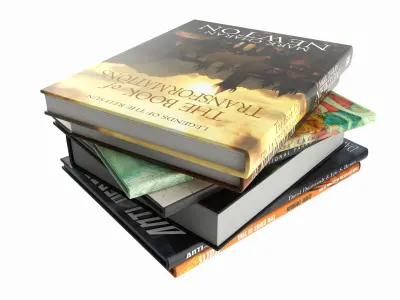 Books for interior decoration 05 3D model