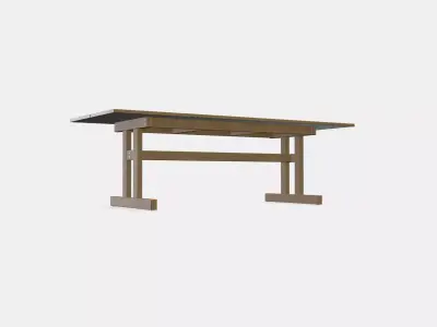 KLIMPFJALL Dining table Low-poly 3D model