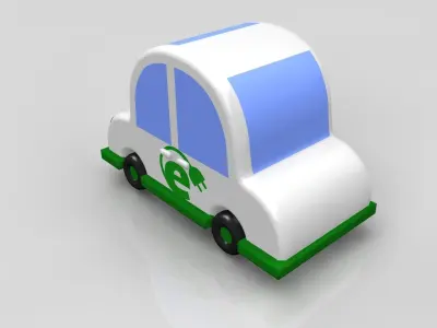 electric car 3D model