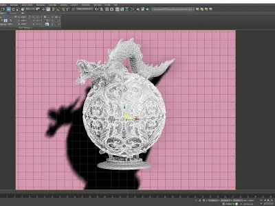 Jade Dragon Chinese Ball 3D model