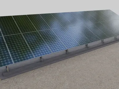 Solar Panel Steel Construction Type 8 3D model