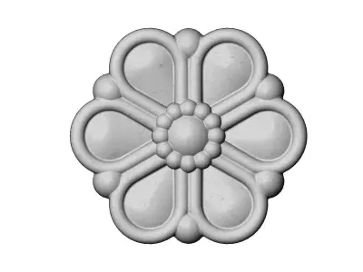 Daisy flower rosette 3D print model
