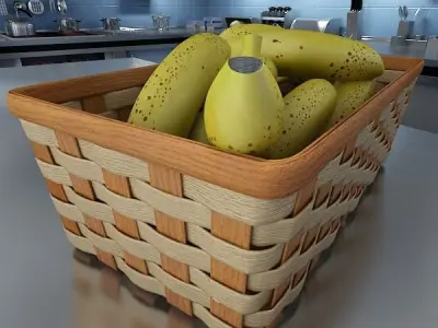 Fruits and Basket Collection 3D model