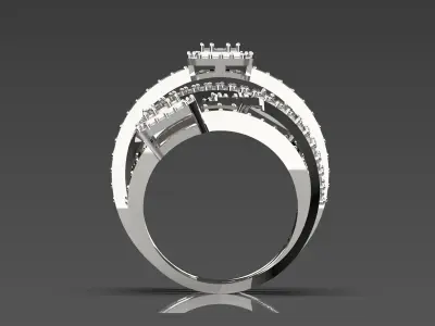 luxury diamond ring jr00050 3D print model