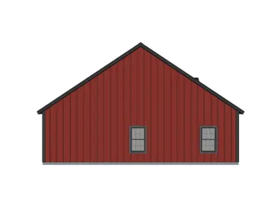 Barndominium House 072 -Archimple LLC Low-poly 3D model