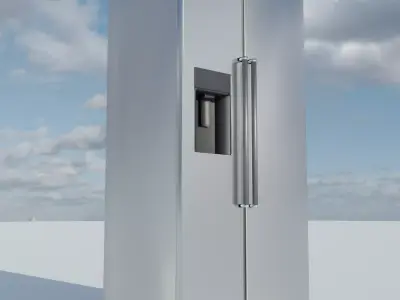 American Fridge Free low-poly 3D model
