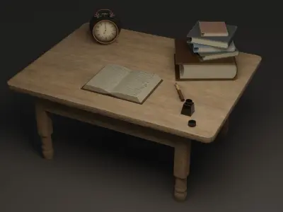 Old desk 3D model