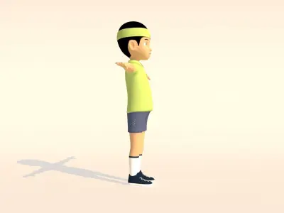 Sports athlete man 3d  Free low-poly 3D model