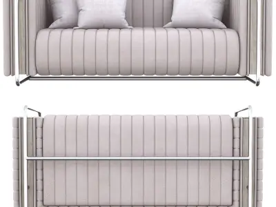 Rivers sofa 3d model Low-poly 3D model