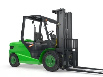 Forklift Animated  Long 3D model