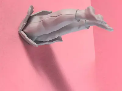  Stuck in the wall -no support 3d printing stl file 3D print model