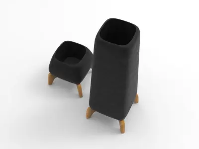 Terra Tall Flower Pot Low-poly 3D model