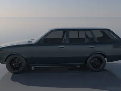 Toyota Corolla 1975 Wagon 3D print model