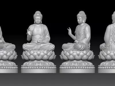 Amitabha Buddha 3D print model