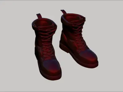 worn docmartens military shoes airwair model 3D print model