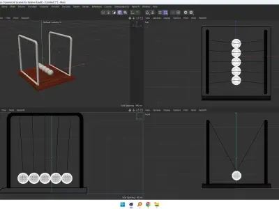 Newtons cradle 3D model