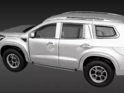 Modern SUV Car 3D Model Low-Poly Game Ready Vehicle Low-poly 3D model