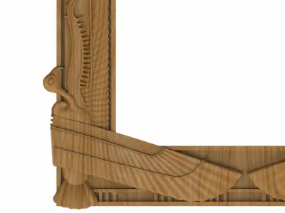 Carved picture frame STL 3D model
