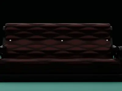 Leather finished 5 Seater SOFA Free 3D model