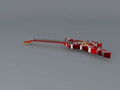 Eddie Van Halen Ibanez Destroyer guitar Free 3D model