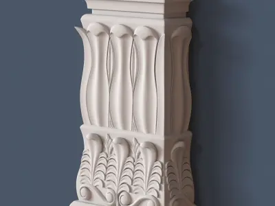 Pilaster Capital 3D model 2