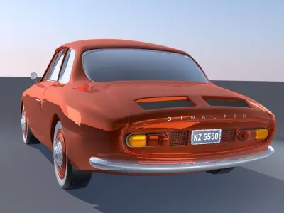 ALPINE GT4 1969 CAR Low-poly 3D model