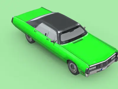 Chrysler Imperial LeBaron 4-door hardtop 1971 Low-poly 3D model