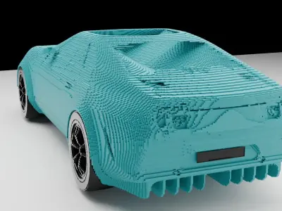 Minecraft car 3D model