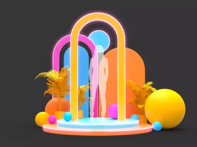 Empty Frame Back - Photocall 2 3D model