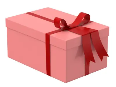 Gift box v4 3D model