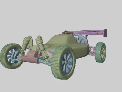 RC Racing Car buggy 3D model