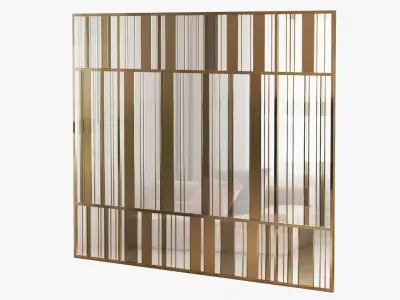 Metal and glass partition 3D model