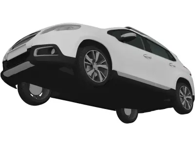2013 Peugeot 2008 Low-poly 3D model