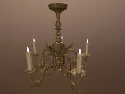 3D model Antique Lighting -PBR Game Ready Low-poly 3D model