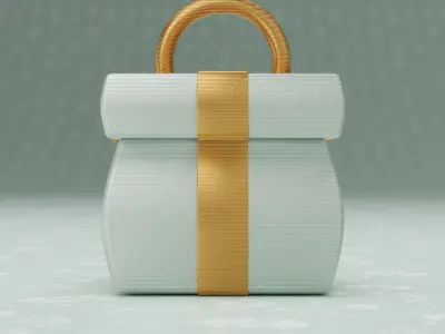 Christmas Present Gift Box 3D print model