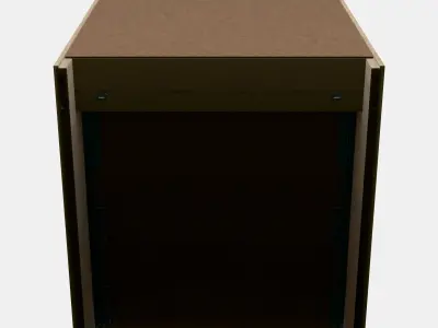 MALM Chest of 2 drawers Low-poly 3D model
