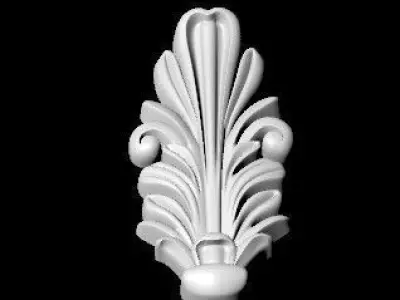 Central decor ornament for furniture 3D model 51