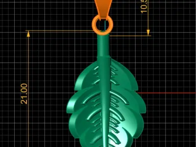ANNIYO LEAF PENDANT 3D PRINTABLE MODEL 3D print model