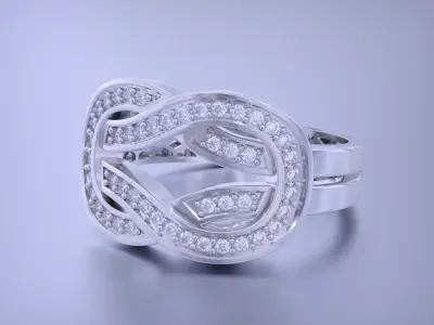 Infinity Crossover Jewelry Ring-5 Size  3D print model